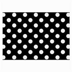 Polka-02 White-black Large Glasses Cloth (2 Sides) by nate14shop