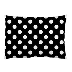 Polka-02 White-black Pillow Case by nate14shop