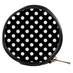 Polka-02 White-black Mini Makeup Bag by nate14shop