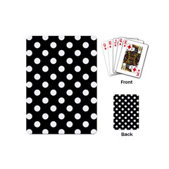 Polka-02 White-black Playing Cards Single Design (mini)