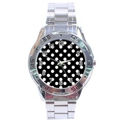 Polka-02 White-black Stainless Steel Analogue Watch by nate14shop