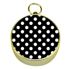 Polka-02 White-black Gold Compasses by nate14shop