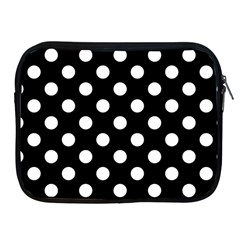 Polka-02 White-black Apple Ipad 2/3/4 Zipper Cases by nate14shop