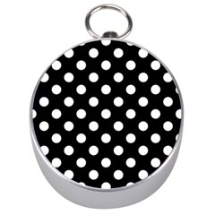 Polka-02 White-black Silver Compasses by nate14shop