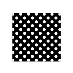 Polka-02 White-black Satin Bandana Scarf 22  X 22  by nate14shop