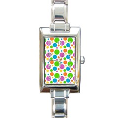 Polka-dot-callor Rectangle Italian Charm Watch by nate14shop