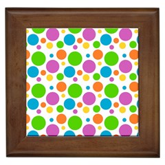 Polka-dot-callor Framed Tile by nate14shop