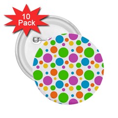 Polka-dot-callor 2 25  Buttons (10 Pack) 