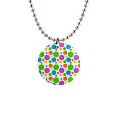 Polka-dot-callor 1  Button Necklace by nate14shop