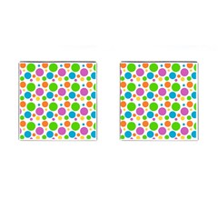 Polka-dot-callor Cufflinks (square) by nate14shop