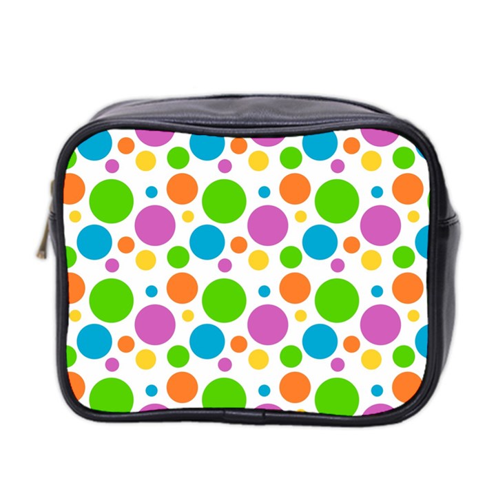 Polka-dot-callor Mini Toiletries Bag (Two Sides)