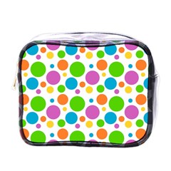 Polka-dot-callor Mini Toiletries Bag (one Side) by nate14shop