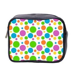 Polka-dot-callor Mini Toiletries Bag (two Sides) by nate14shop