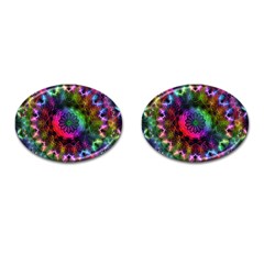 Pride Mandala Cufflinks (oval) by MRNStudios