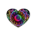 Pride Mandala Rubber Heart Coaster (4 pack) Front