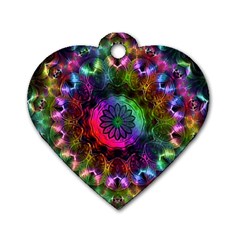 Pride Mandala Dog Tag Heart (one Side) by MRNStudios