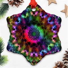 Pride Mandala Ornament (snowflake) by MRNStudios