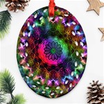 Pride Mandala Oval Filigree Ornament (Two Sides) Front