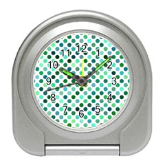 Polka-dot-green Travel Alarm Clock by nate14shop