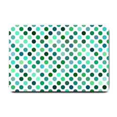 Polka-dot-green Small Doormat  by nate14shop