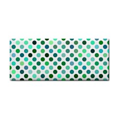 Polka-dot-green Hand Towel by nate14shop