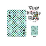 Polka-dot-green Playing Cards 54 Designs (Mini) Front - Spade5