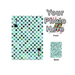 Polka-dot-green Playing Cards 54 Designs (Mini) Front - Spade7