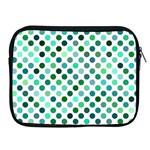 Polka-dot-green Apple iPad 2/3/4 Zipper Cases Front