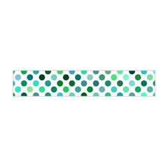 Polka-dot-green Flano Scarf (mini) by nate14shop