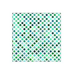 Polka-dot-green Satin Bandana Scarf 22  X 22  by nate14shop