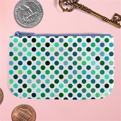 Polka-dot-green Large Coin Purse by nate14shop