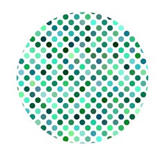 Polka-dot-green Mini Round Pill Box by nate14shop