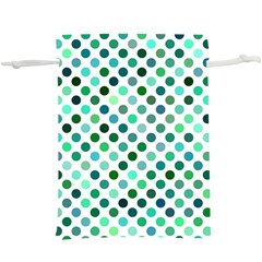 Polka-dot-green  Lightweight Drawstring Pouch (xl) by nate14shop