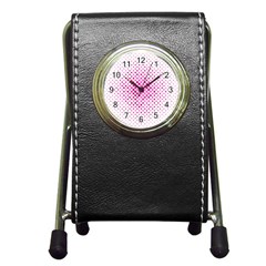 Polkadot-pattern Pen Holder Desk Clock by nate14shop