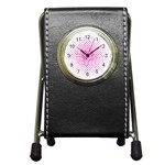 Polkadot-pattern Pen Holder Desk Clock Front