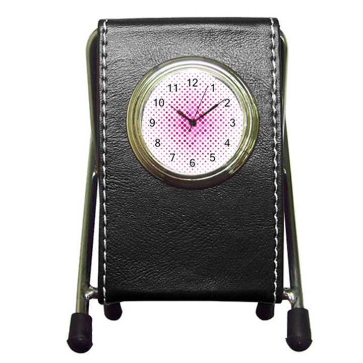 Polkadot-pattern Pen Holder Desk Clock