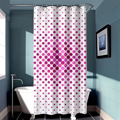 Polkadot-pattern Shower Curtain 36  X 72  (stall)  by nate14shop