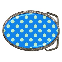 Polka-dots-blue Belt Buckles