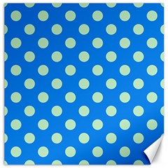 Polka-dots-blue Canvas 12  x 12 