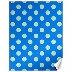 Polka-dots-blue Canvas 12  x 16 