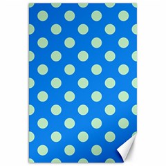 Polka-dots-blue Canvas 20  x 30 