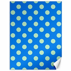 Polka-dots-blue Canvas 36  x 48 