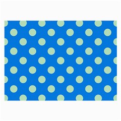 Polka-dots-blue Large Glasses Cloth (2 Sides)