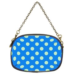 Polka-dots-blue Chain Purse (Two Sides)