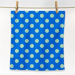 Polka-dots-blue Face Towel by nate14shop