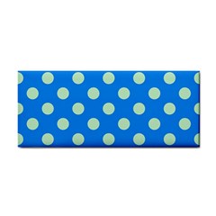 Polka-dots-blue Hand Towel by nate14shop