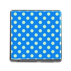 Polka-dots-blue Memory Card Reader (Square 5 Slot)