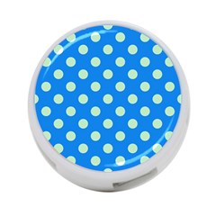 Polka-dots-blue 4-Port USB Hub (Two Sides)