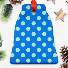 Polka-dots-blue Bell Ornament (Two Sides)