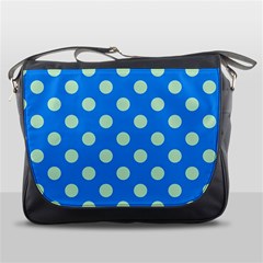 Polka-dots-blue Messenger Bag